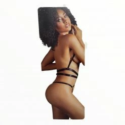 Allure Lingerie Adore- Izabel Elastic Open Teddy With Dual Waist Straps Boudoir