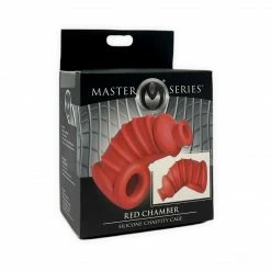 Xr Brands Boudoir Master Series Red Chamber Silicone Chastity Cage