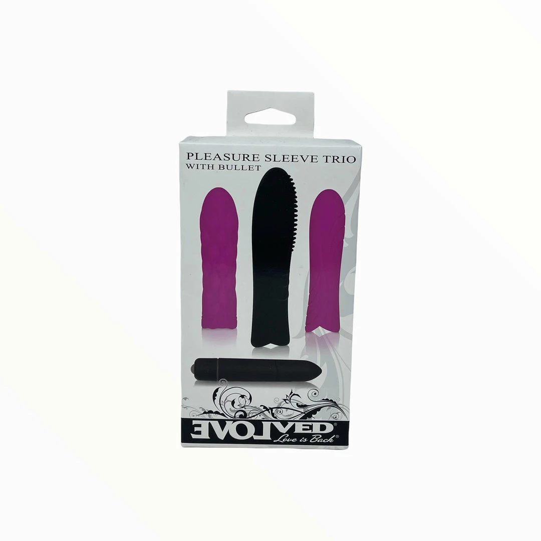 Evolved Novelties Bullet With Pleasure Sleeve Trio Set DIY 3 Evolved Novelties Bullet With Pleasure Sleeve Trio Set DIY