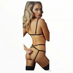 Allure Lingerie Adore- Ciara Choker Bralette & Open Panty Garter Set Boudoir