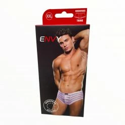 Envy Menswear Microfiber Trunk Underwear - Striped