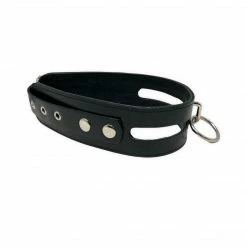 Rouge Garments Boudoir Rouge Leather Double Band O-Ring Collar