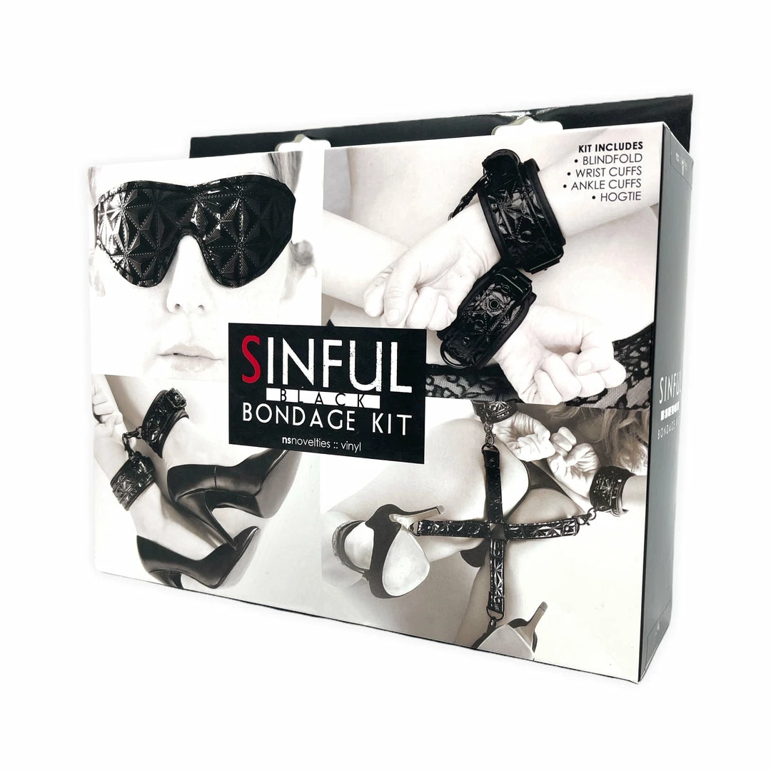 Ns Novelties Sinful Vinyl Bondage Kit Boudoir 4 Ns Novelties Sinful Vinyl Bondage Kit Boudoir
