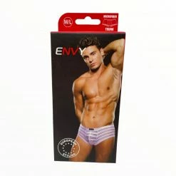 Envy Menswear Microfiber Trunk Underwear - Striped