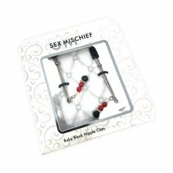 Sportsheets International S&M Ruby Black Adjustable Beaded Nipple Clips