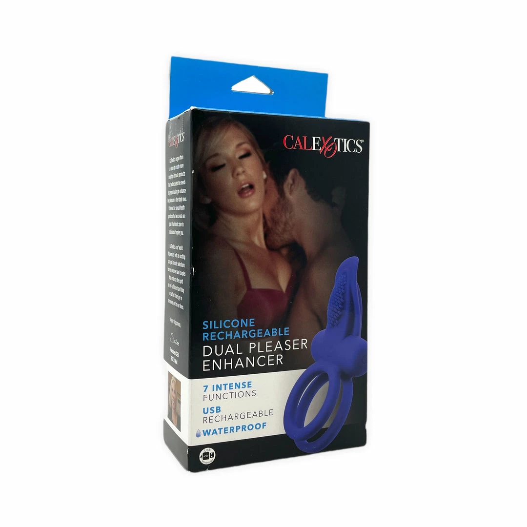 California Exotic Novelties Dual Pleaser Enhancer Silicone Rechargeable C-Ring Date Night 3 California Exotic Novelties Dual Pleaser Enhancer Silicone Rechargeable C-Ring Date Night