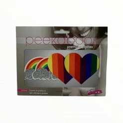 Xgen Products Peekaboo Pride Glitter Rainbows & Hearts Pasties LGBTQIA