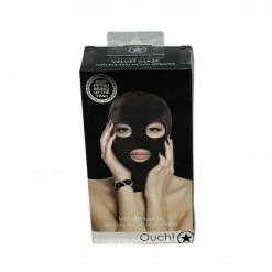 Shots America Ouch! Velvet Mask With Eye And Mouth Opening