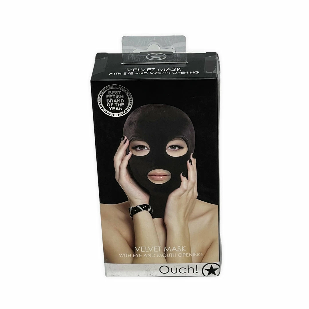 Shots America Ouch! Velvet Mask With Eye And Mouth Opening 3 Shots America Ouch! Velvet Mask With Eye And Mouth Opening